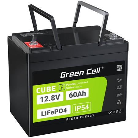 Green Cell Baterie CUBE LiFePO4 60Ah 12,8V 768Wh lithium-železo-fosfátová pro elektromotory, karavany, výtahy