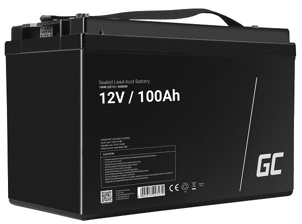 Green Cell AGM 12V 100Ah VRLA baterie Gel s hlubokým cyklem elektrické křeslo fotovoltaická baterie 