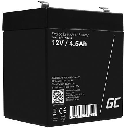 Green Cell AGM VRLA 12V 4.5Ah maintenance-free battery for UPS units