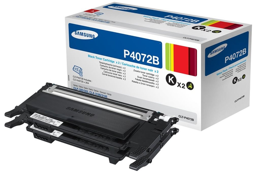 HP - Samsung toner 2x černý CLT-P4072B pro CLP-320/325,CLX-3185 - TwinPack (2x CLT-K4072S)