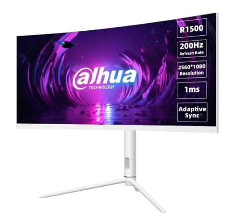 Dahua monitor LM30-E330CW curved 30" VA/2560x1080/1ms/250nits/3000:1/200Hz/2xDP/2xHDMI/bílý