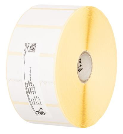 Zebra Label, Paper, 102x64mm; Direct Thermal, Z-Select 2000D, Coated, Permanent Adhesive, 25mm Core, Perforation