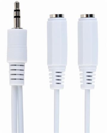 GEMBIRD Kabel rozdvojka jack 3,5mm na 2x3,5mm M/F, 10cm, audio