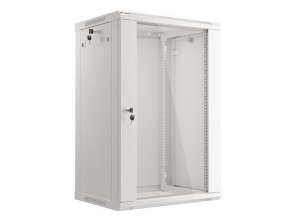 LANBERG 19" RACKOVÁ SKŘÍŇ PRO MONTÁŽ NA STĚNU 18U/600X450 (v rozloženém stavu) ŠEDÁ  V2