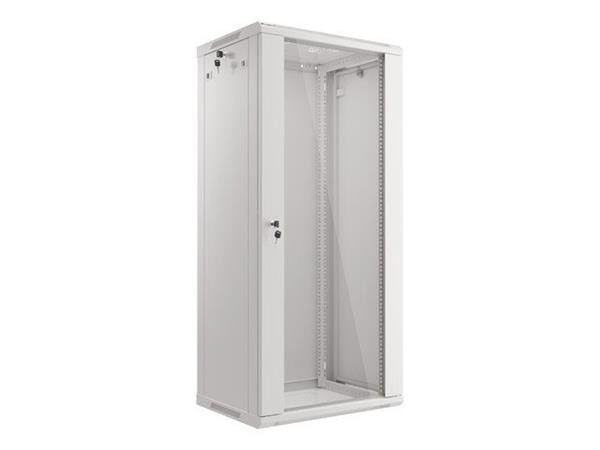 LANBERG RACKOVÁ SKŘÍŇ 19" NÁSTĚNNÁ 27U/600X450 (v rozloženém stavu) ŠEDÁ  V2