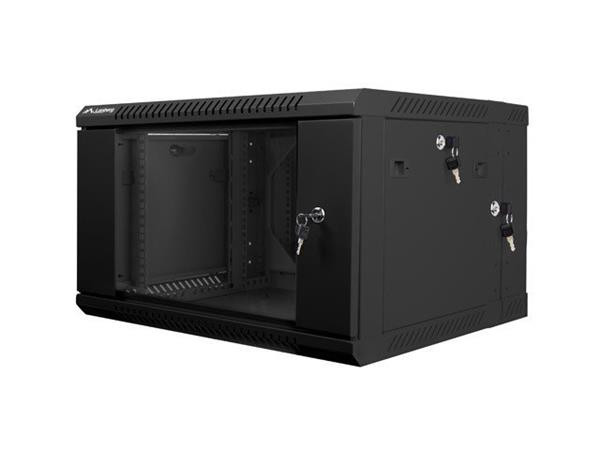 LANBERG RACKOVÁ SKŘÍŇ 19" DVOUDÍLNÁ NÁSTĚNNÁ 6U/600X600 (v rozloženém stavu) ČERNÁ 