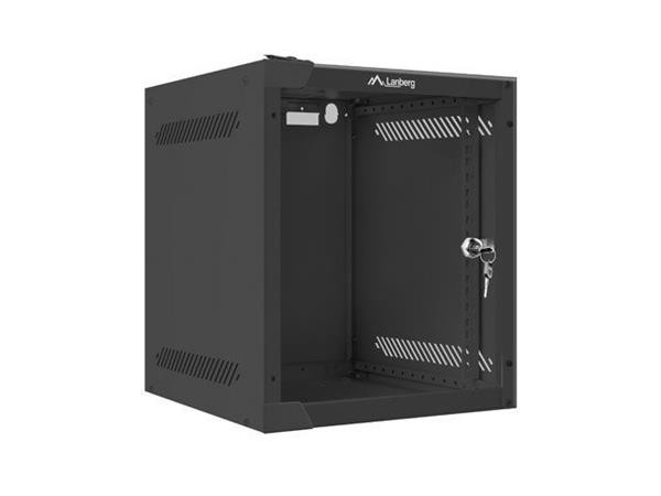 LANBERG RACKOVÁ SKŘÍŇ 10" PRO MONTÁŽ NA STĚNU 6U/280X310 (v rozloženém stavu) S PROSKLENÝMI DVEŘMI ČERNÁ 