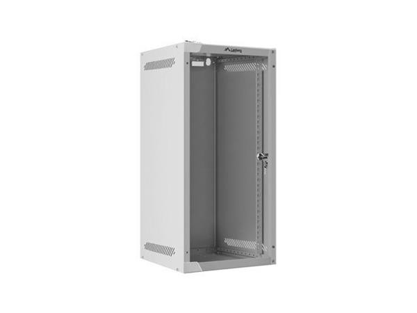 LANBERG RACKOVÁ SKŘÍŇ 10" NÁSTĚNNÁ 12U/280X310 PRO VLASTNÍ MONTÁŽ S PROSKLENÝMI DVEŘMI ŠEDÁ  (PLOCHÉ BALENÍ)
