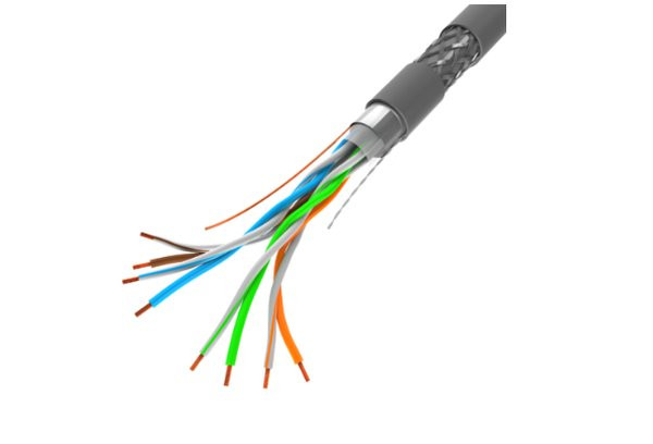 LANBERG LAN KABEL CAT.5E SFTP 305M PEVNÝ CU CPR + FLUKE PASS ŠEDÝ 