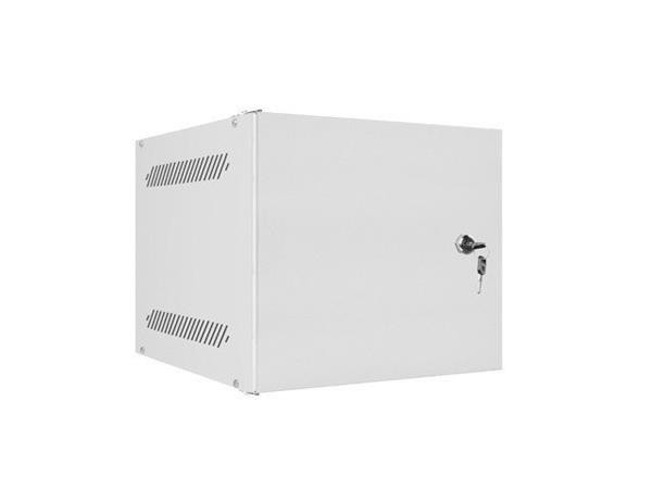 LANBERG RACKOVÁ SKŘÍŇ 10" NÁSTĚNNÁ 4U/280X310 PRO VLASTNÍ MONTÁŽ S KOVOVÝMI DVEŘMI ŠEDÁ  (PLOCHÉ BALENÍ)