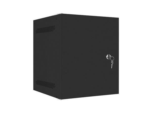 LANBERG RACKOVÁ SKŘÍŇ 10" PRO MONTÁŽ NA STĚNU 6U/280X310 PRO VLASTNÍ MONTÁŽ S KOVOVÝMI DVEŘMI ČERNÁ  (PLOCHÉ BALENÍ)