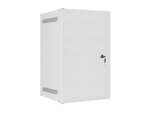 LANBERG RACKOVÁ SKŘÍŇ 10" PRO MONTÁŽ NA STĚNU 9U/280X310 PRO VLASTNÍ MONTÁŽ S KOVOVÝMI DVEŘMI ŠEDÁ  (PLOCHÉ BALENÍ)