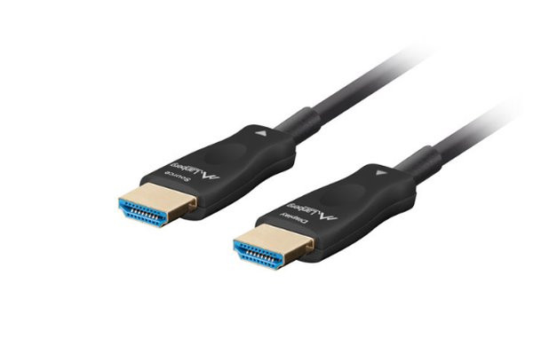 LANBERG KABEL HDMI M/M V2.1 50M OPTICKÝ ČERNÝ AOC 