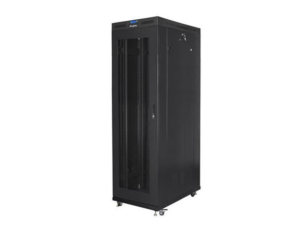 LANBERG 19" VOLNĚ STOJÍCÍ RACKOVÁ SKŘÍŇ 42U/800X1200 (v rozloženém stavu) SE SÍŤOVÝMI DVEŘMI LCD ČERNÁ  V2