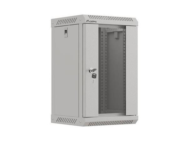 LANBERG RACKOVÁ SKŘÍŇ 10" PRO MONTÁŽ NA STĚNU 9U/300X300 (PLOCHÉ BALENÍ) S PROSKLENÝMI DVEŘMI ŠEDÁ 