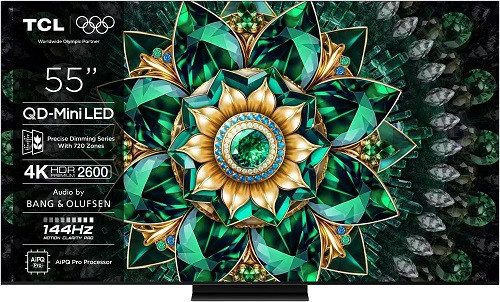 TCL 55Q7C SMART TV 55" QLED/4K UHD/Mini LED/144Hz/4xHDMI/USB/LAN/GoogleTV
