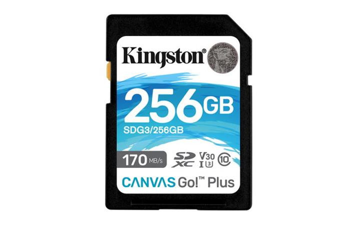 KINGSTON 256GB SDXC Canvas Go Plus Gen4 200MB/s C10 UHS-I U3 V30