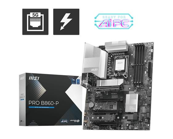 MSI PRO B860-P, Intel B860, LGA1851, 4xDDR5, ATX