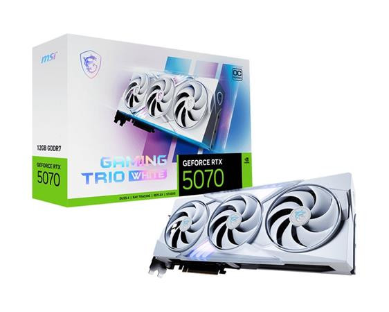 MSI GeForce RTX 5070 TRIO WHITE/Gaming/OC/12GB/GDDR7