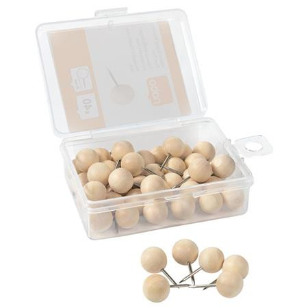 Nobo Dřevěné připínáčky, 40 ks