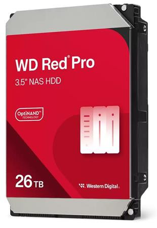 WD RED Pro NAS WD260KFGX 26TB SATAIII/600 512MB cache, 272 MB/s, CMR