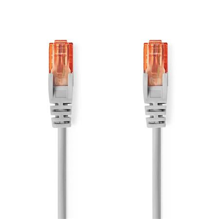 Nedis CCGL85230GY50 -  Síťový Kabel CAT6 | RJ45 Zástrčka | RJ45 Zástrčka | U/UTP | 5.00 m | Kulatý | PVC | Šedá | Label