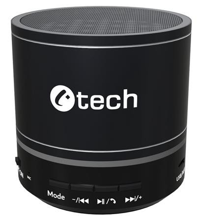 C-TECH reproduktor SPK-08B, bluetooth, baterie, USB-C, černý