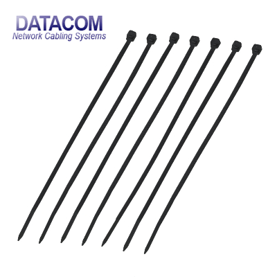 DATACOM Stahovací páska (3.6x300) černá 100ks