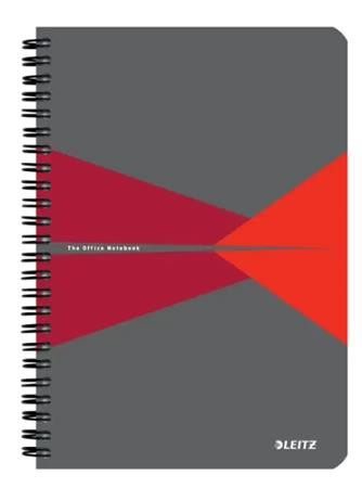 Leitz zápisník Office A5 čtverečkovaný, drátěná vazba, PP desky