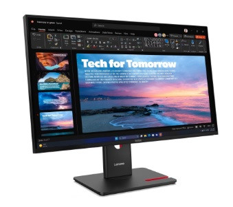 Lenovo LCD T27qd-40 27" 2560x1440 IPS/6ms/350 cd/m2/1500:1/Repro/HDMI/2xDP/3xUSB-A/3xUSB-C/RJ45/Pivot/Height Adj./Tilt/VESA/černá
