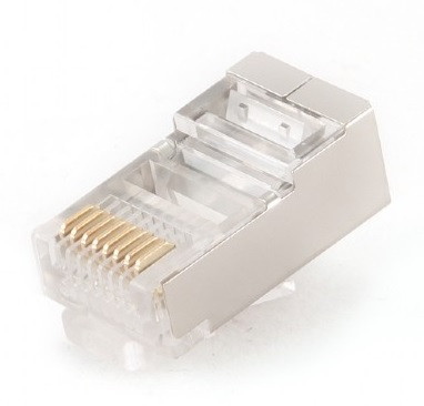 GEMBIRD Stíněný modulární konektor, pozlacený 30u", 50 ks v balení