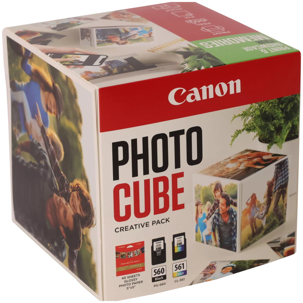 Canon inkoustová náplň PG-560/CL-561 PHOTO CUBE Creative Pack White GREEN 5x5 (PP-201 40listů)