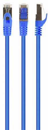 GEMBIRD Patch kabel S/FTP Cat. 6A LSZH, modrý, 1 m