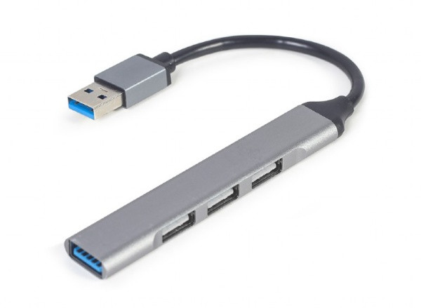 Gembird USB hub 4-portový USB 3.1 (Gen 1),stříbrný