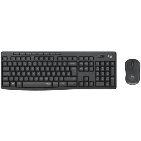 Logitech klávesnice s myší Wireless Silent Combo MK295, HUN, silent, grafitová