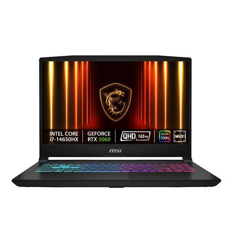 MSI Katana 15 HX B14WFK-249XCZ/i7-14650HX/32GB/1TB SSD/RTX 5060, 8GB/15,6" QHD, 165Hz IPS/Bez OS/černá