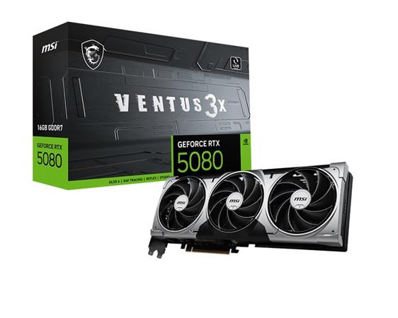 MSI GeForce RTX 5080 VENTUS 3X/16GB/GDDR7