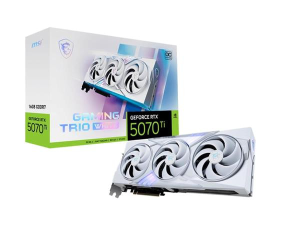 MSI GeForce RTX 5070 Ti TRIO WHITE/Gaming/16GB/GDDR7