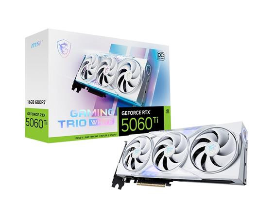 MSI GeForce RTX 5060 Ti TRIO WHITE/Gaming/OC/16GB/GDDR7