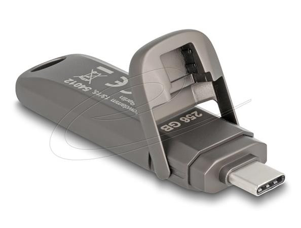 Delock USB 20 Gb/s USB-C Memory Stick 256 GB, Rychlost čtení: 1980 MB/s - Kovové pouzdro