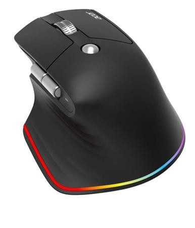 Acer Easy Fit Mouse - Black, Wireless RF 2.4GHz + BT (2x) + USB