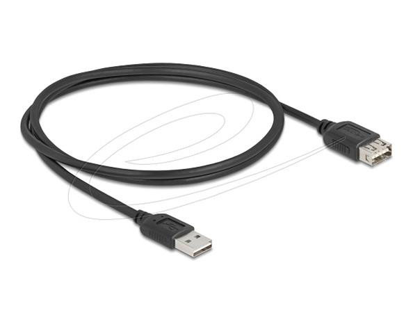 Delock USB 2.0 prodlužovací kabel EASY USB Type-A samec na EASY USB Type-A samice 1 m, černý