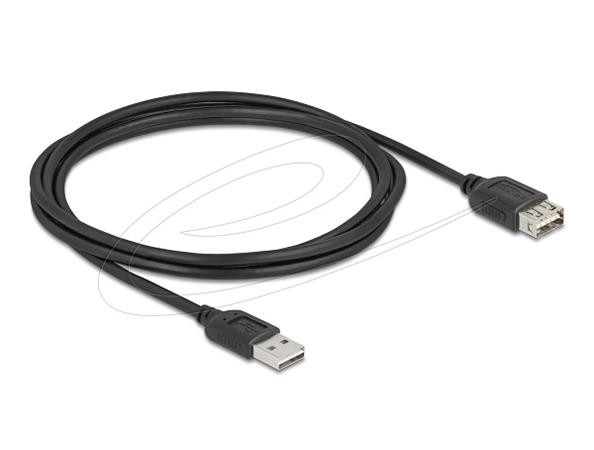 Delock USB 2.0 prodlužovací kabel EASY USB Type-A samec na EASY USB Type-A samice 2 m, černý