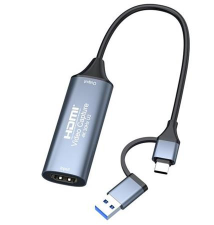 PremiumCord HDMI capture/grabber pro záznam Video/Audio signálu do počítače s konektorem USB3.0 a USB-C