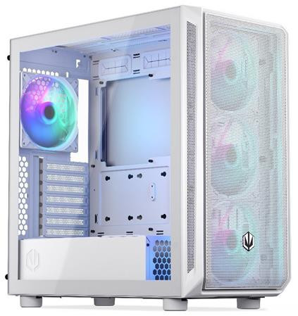 Endorfy Arx 700 ARGB Skříň, Middle tower, bez zdroje, ATX, 2× USB, 1× USB-C, 4× 140mm ARGB ventilátor, mesh panel, průhl. bok,bílá