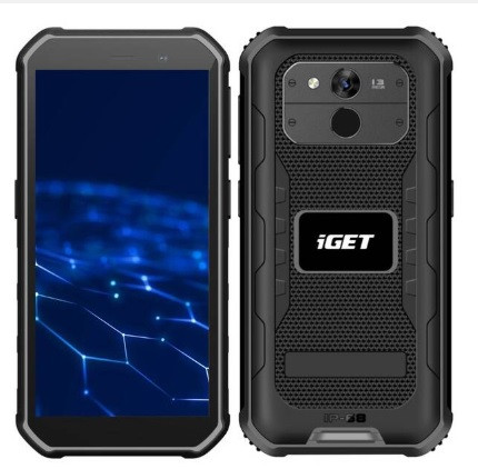 iGET T1 Black - odolný 5,5"/1440x720/Octa-core/6GB/128GB/GPS+Glonass+Beidou/WiFi+BT 5.0/8 MPx+13 MPx/USB-C/Android 15