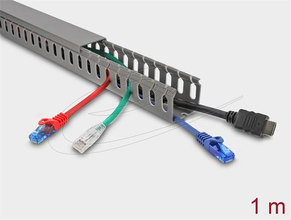 Delock Kabelovod 40 x 40 mm - délka 1 m, šedý