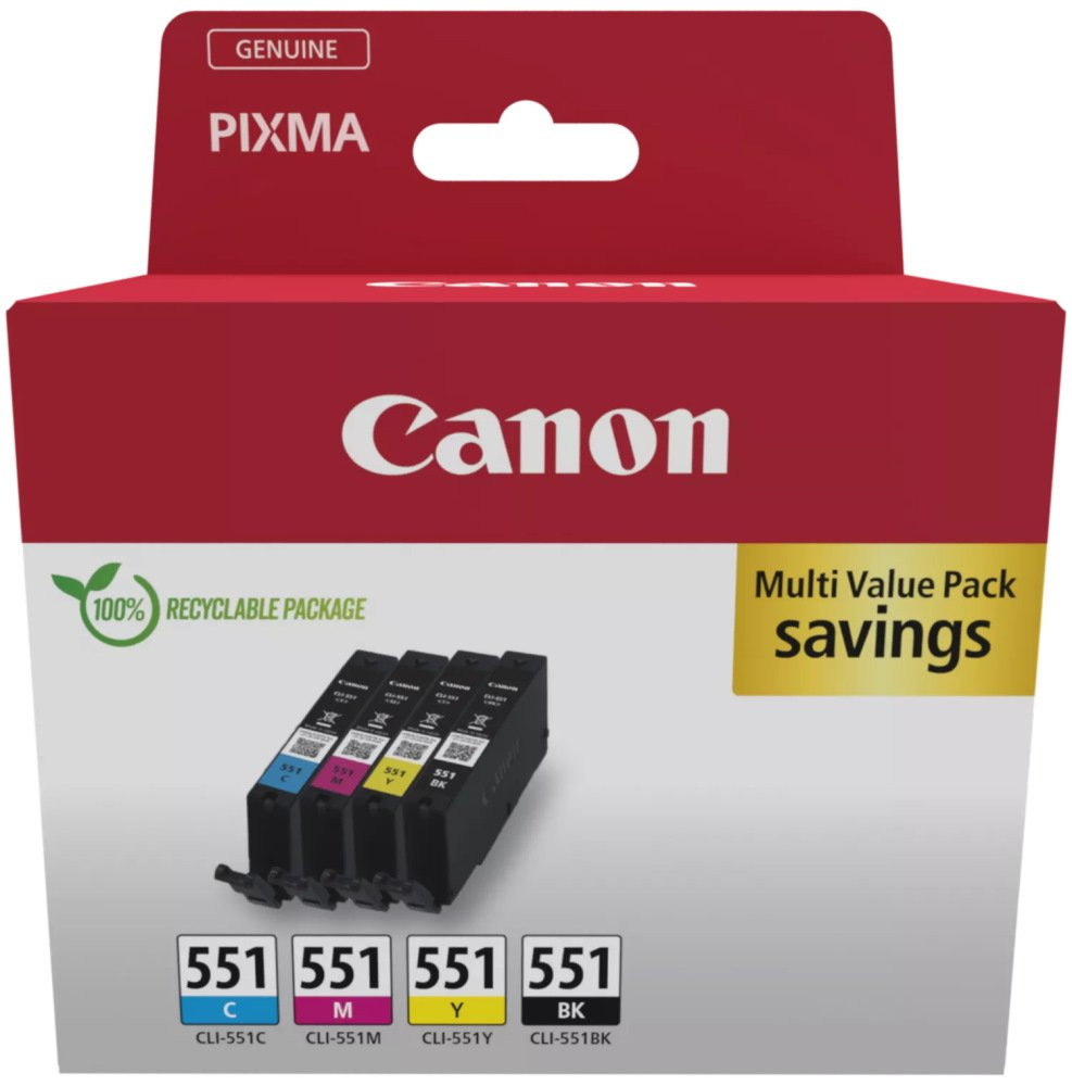 Canon inkoustová náplň CLI-551 C/M/Y/BK  MULTI SEC Ink Value Pack
