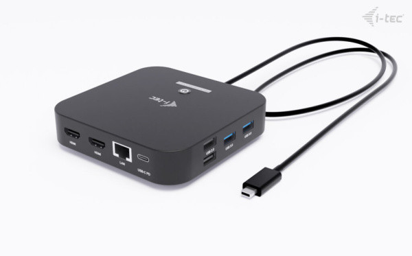 i-tec USB-C Dual HDMI Docking Station, Power Delivery 100W