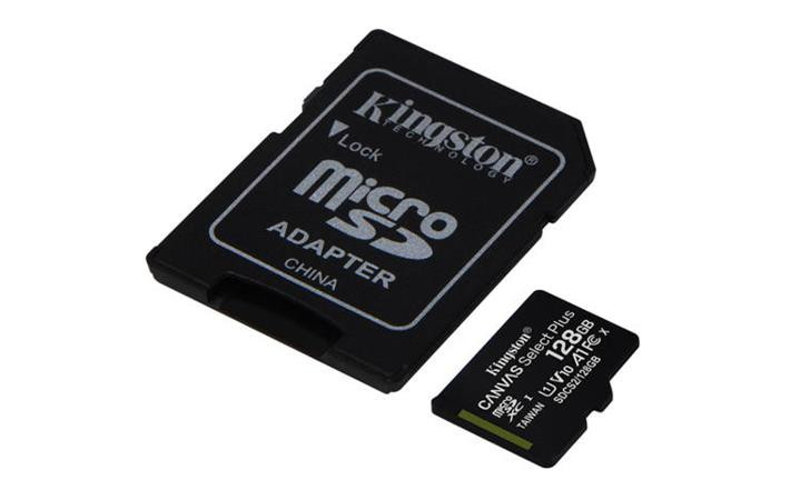 KINGSTON 128GB microSDXC CANVAS Plus Memory Card 150MB/s Read, UHS-I Speed Class, U1, V10, A1 